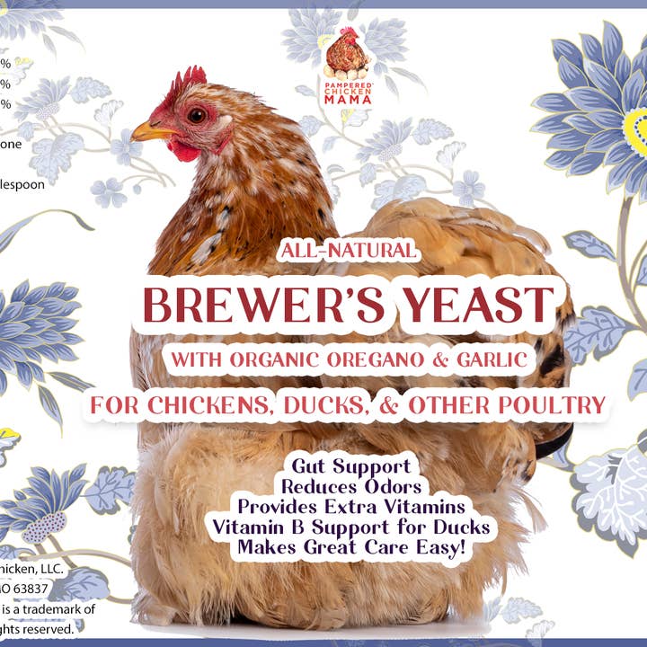Dahlia Pets - Wholesale Pet Supplement - Not Cat/Dog - Brewer's Yeast with Garlic, Oregano, & Echinacea For Adult Chickens, Baby Chicks, Ducks & Ducklings