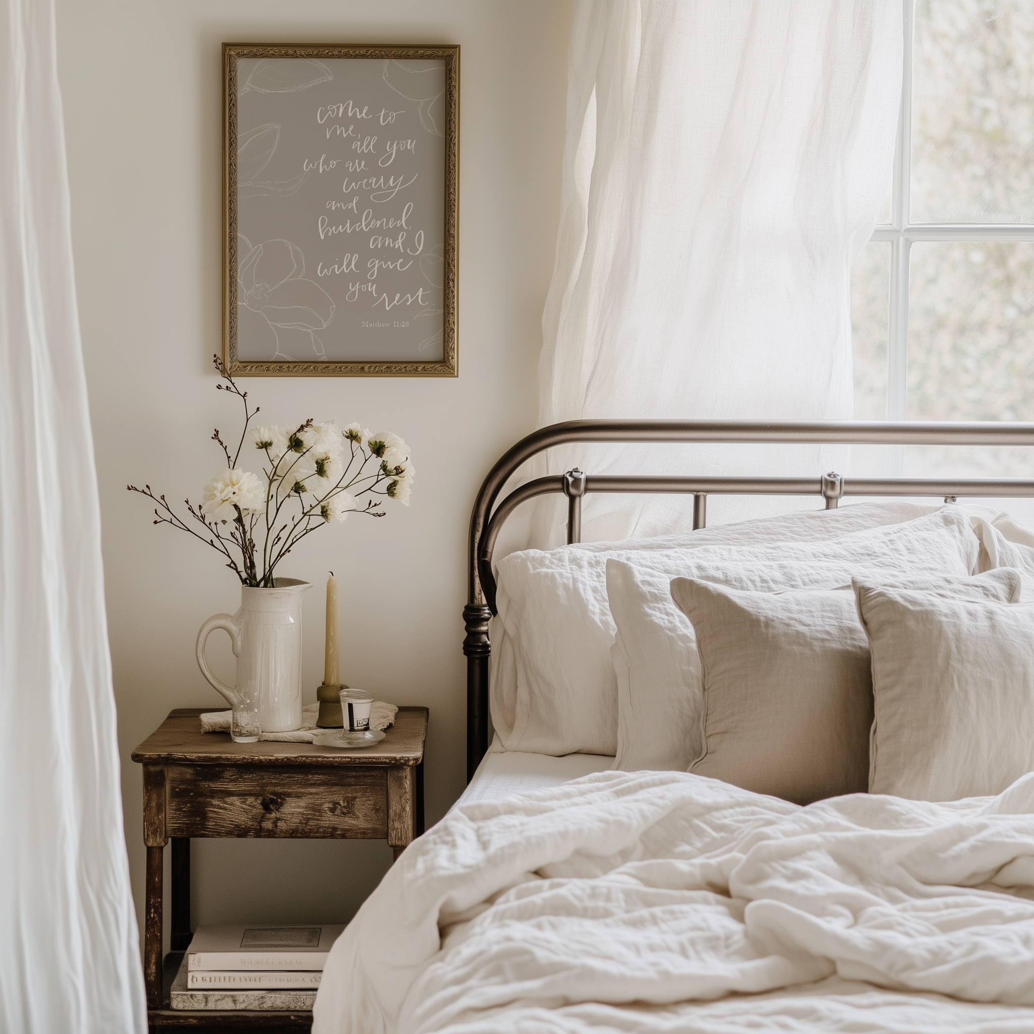 Grace Notes Ltd. - Christian Art and Gifts - Wholesale Art Print - Matthew 11:28 - Hand Lettered Bible Verse Scripture Print6