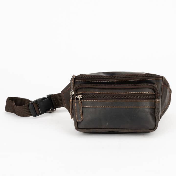 Echuca Unisex Leather Belt Bag for wholesale by Greenwood Leather