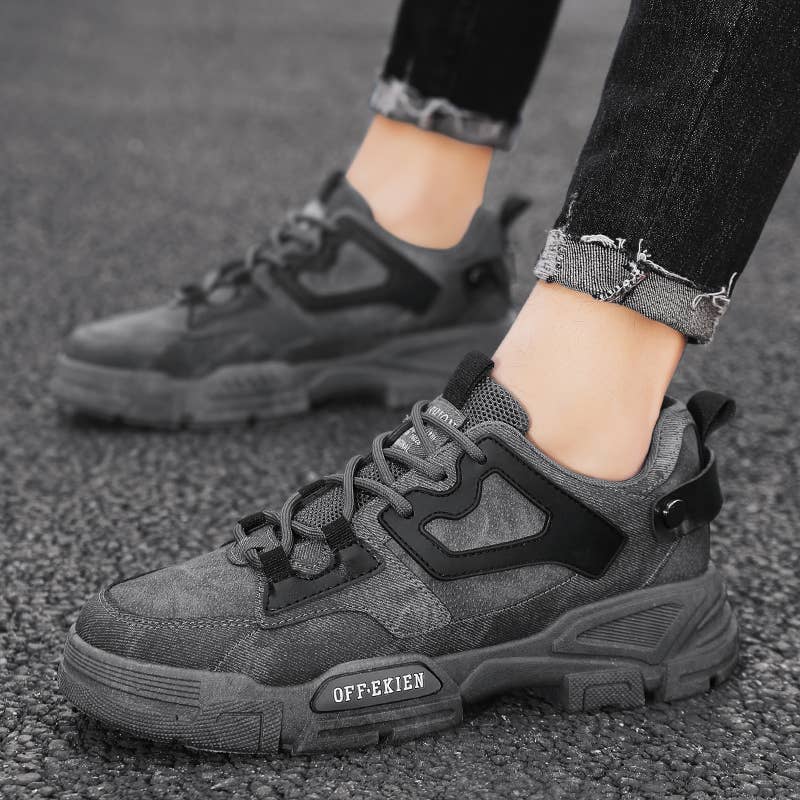 Calseosvic - Vente Baskets de sport – homme - Chaussures de sécurité antidérapantes à semelles épaisses pour hommes4