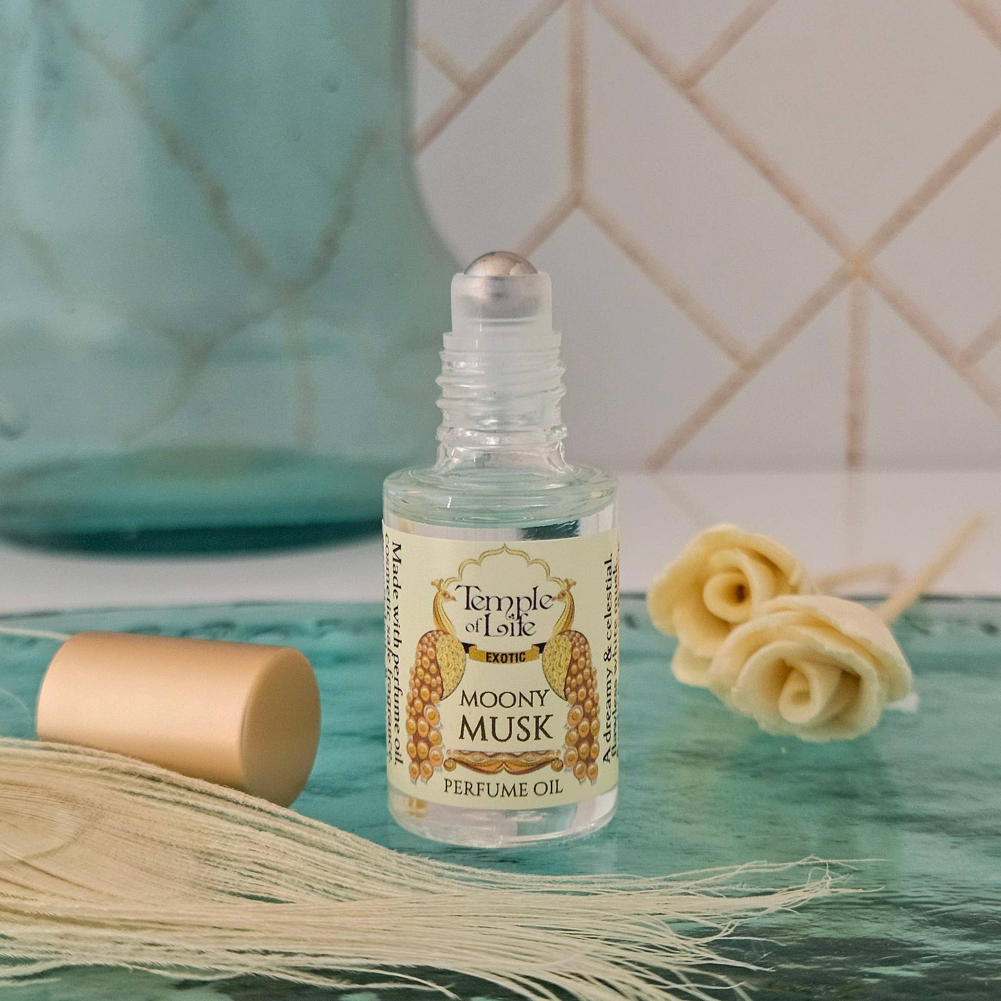 Temple of Life Oils & Perfumes - Vente Parfums à bille - Huile de Parfum Exotique Voyage | Musc Lunaire | Musc Blanc | Roll-on1