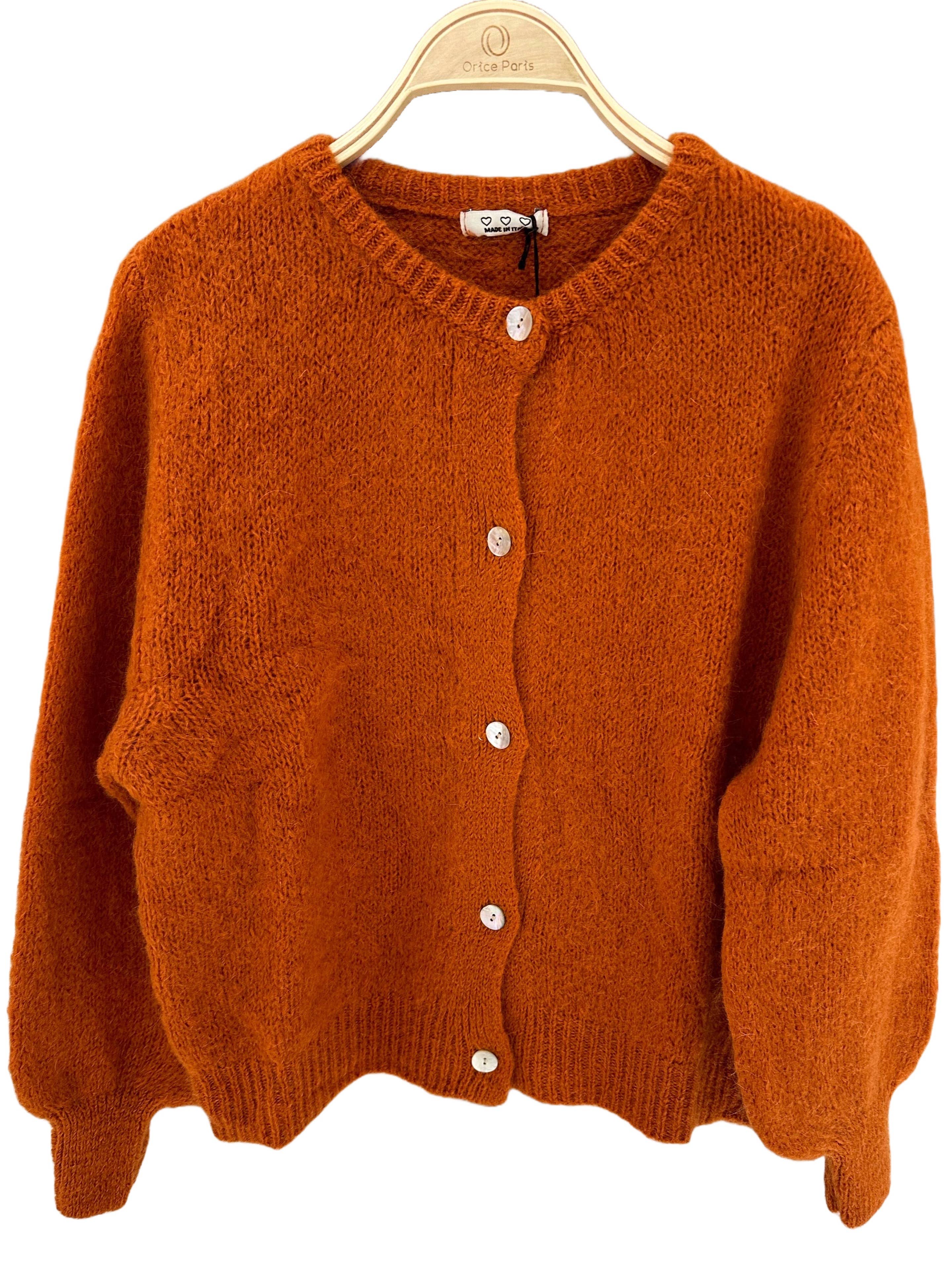 Orice – Großhandel Strickjacke – Damen – Langärmelige Baby-Mohair-Strickjacke von Orice9