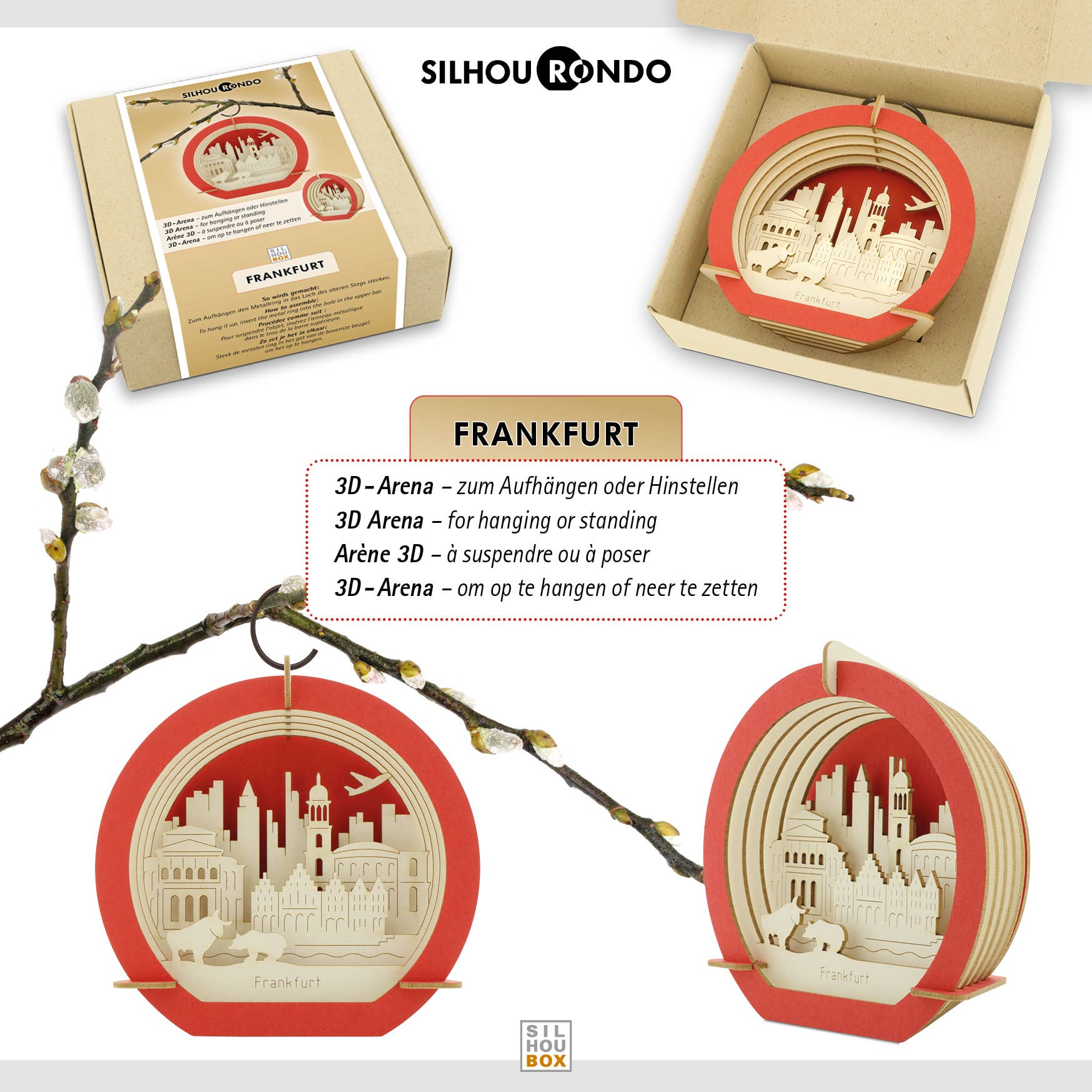 SILHOUBOX - Wholesale Decorative Figurine - Frankfurt SilhouRondo4