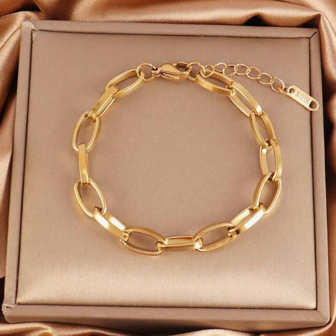 Sansira Jewelry - Wholesale Link & Chain Bracelet - Gold Plated Link Bracelet