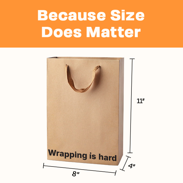 MilkToast Brands - Wholesale Gift Bag - "Wrapping Is Hard" Funny Gift Bag1