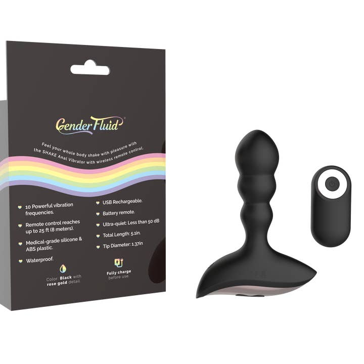 Voodoo - Wholesale Sex Toy - Gender Fluid Shake Anal Vibe w/ Remote