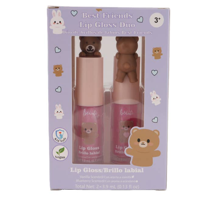 Best Friends Lip Gloss Duo – Kids Lip Gloss Set (Display of for wholesale by fondbeauti