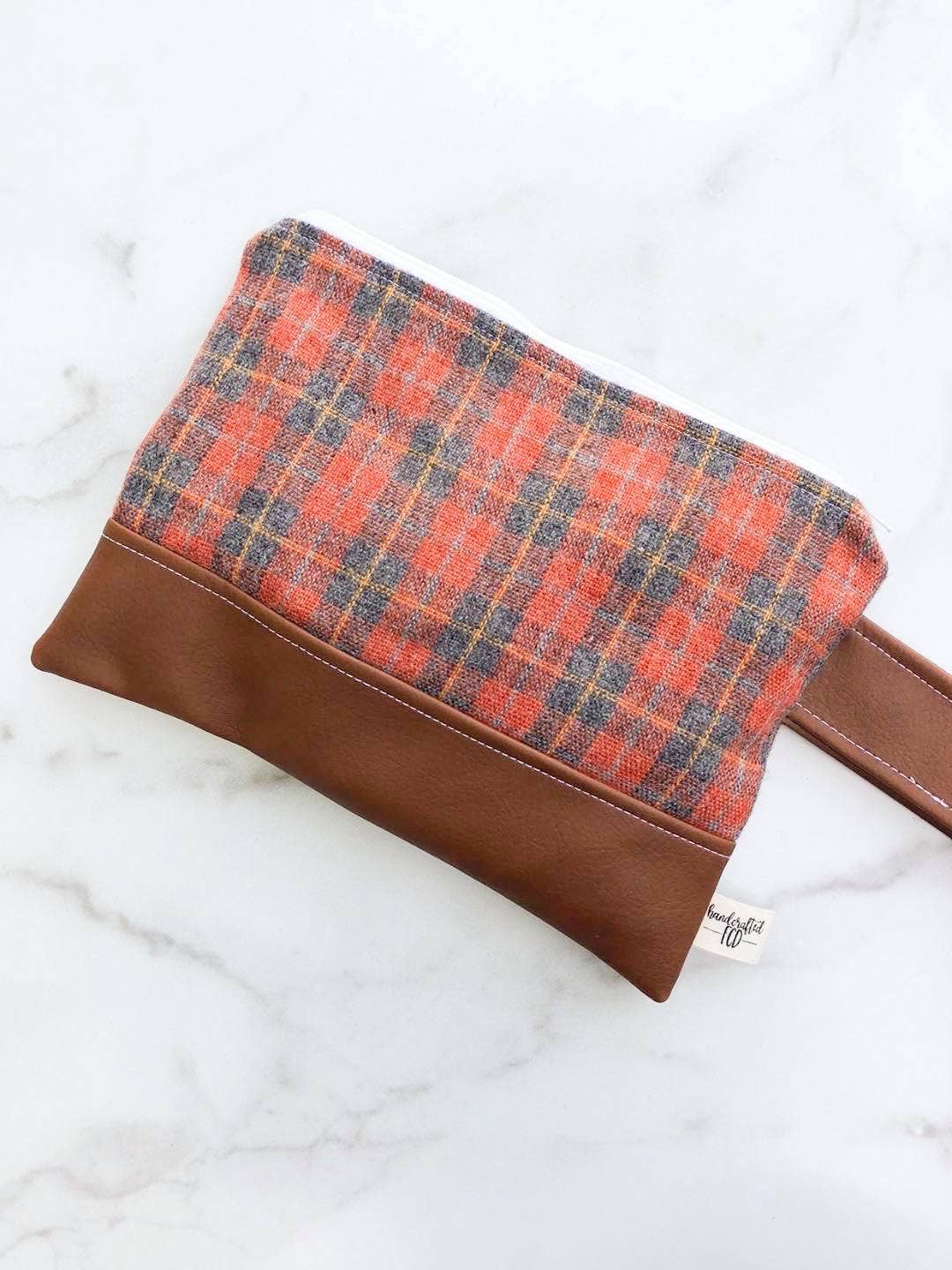 Handcrafted FCD - Wholesale Wristlet - Mini Wristlets - Autumn Plaid1