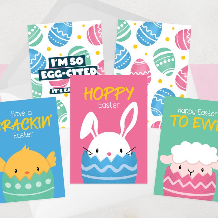 Cute Easter Cards, Funny Bunny, Chick, Lamb, Egg Easter Card for wholesale by OCD Greeting Cards