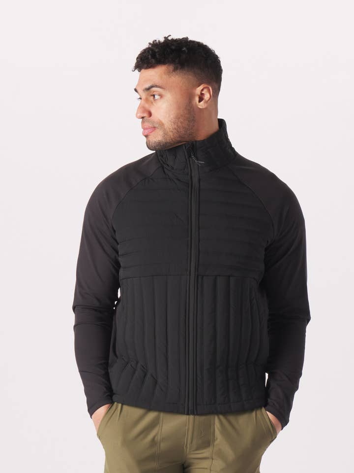 Hybrid Puffer Jacket: zwart voor wholesale door Glyder