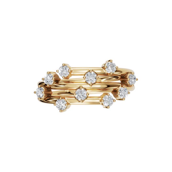 14k Gold Diamond Eternity Ring, Wedding Band, Stacking Ring for wholesale by PureYou Jewelry