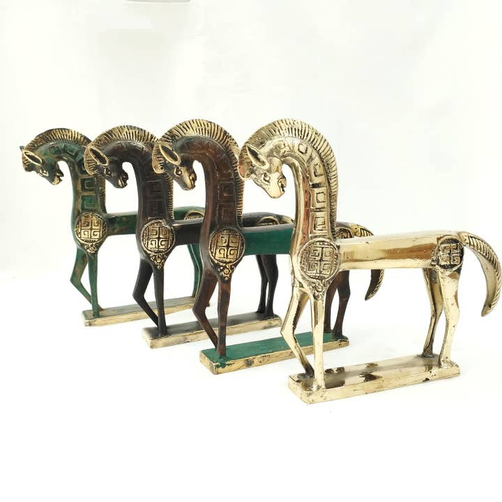 Brass Decor Trojan Horse for wholesale by FERN