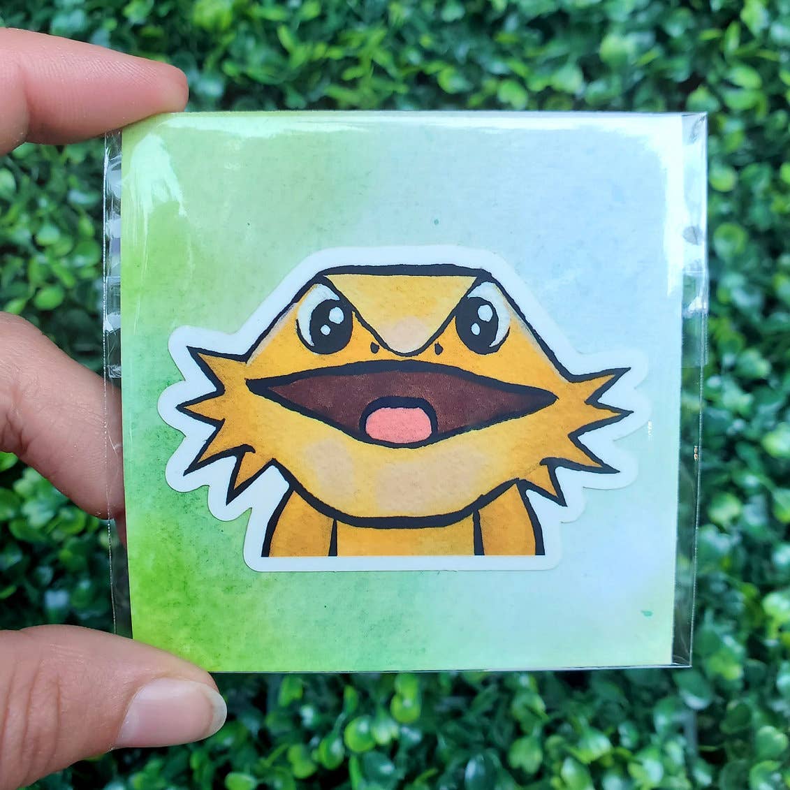 Art by Trisha Hall - Wholesale Sticker - Bearded Dragon Sticker2