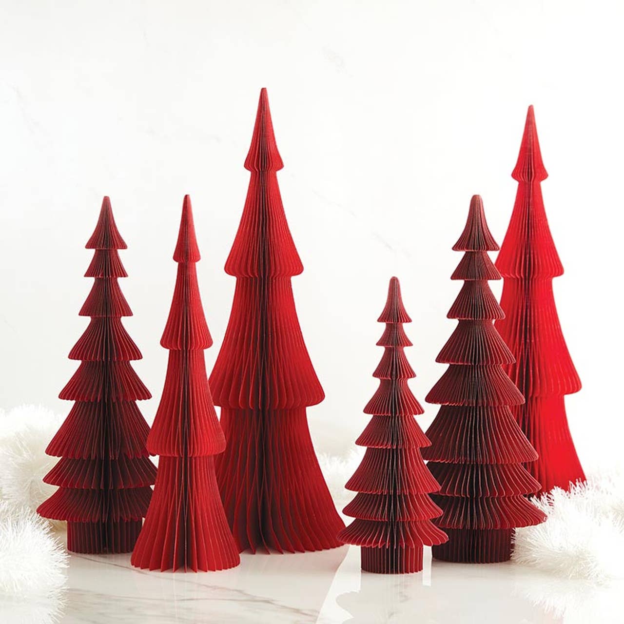 Santa Barbara Design Studio by Creative Brands - Wholesale Christmas Decoration - Paper Tree - Siberian Fir Deep Red 14"1