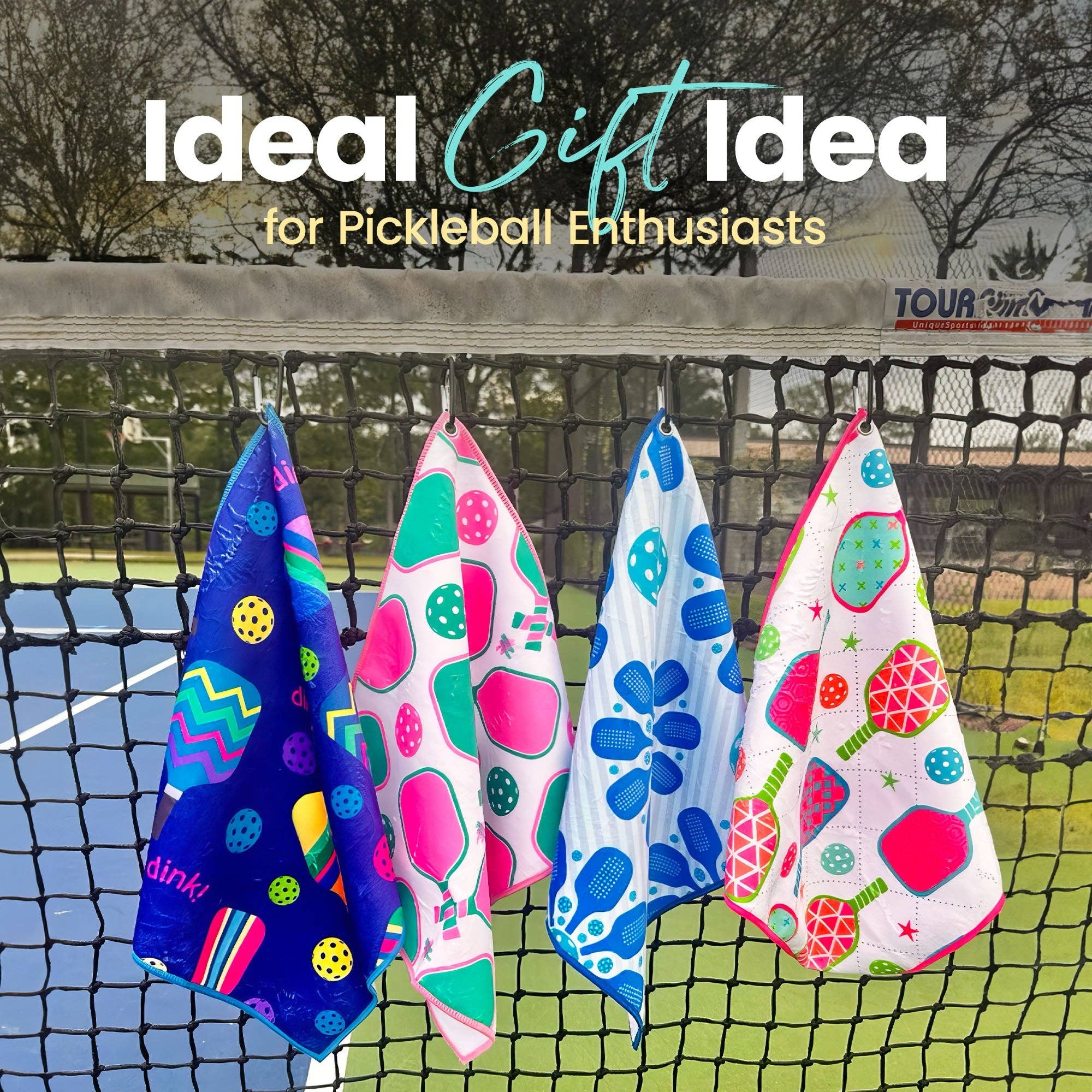 Born to Rally - Wholesale Sports towel - Pink Flower Pickleball Microfiber/Cotton Athletic Towel4