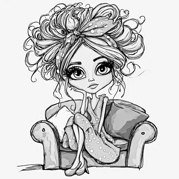 The Boozy Bookworm Art Kits - Wholesale DIY Craft Kit - Couch Girl DIY Sip & Paint Art Kit ~ 2 sizes1