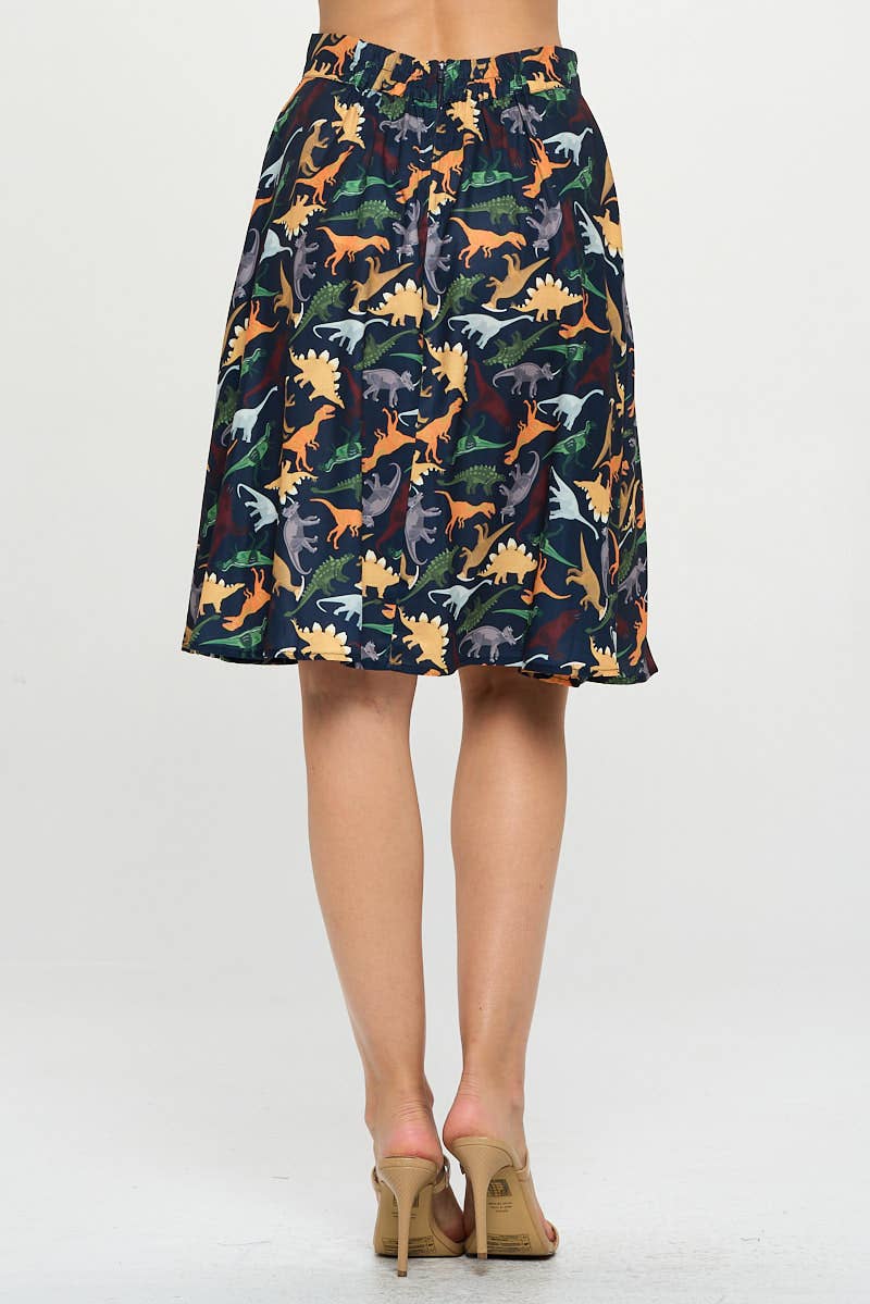 LA Soul – Saia - Mulher por atacado – Saia Dino Print4