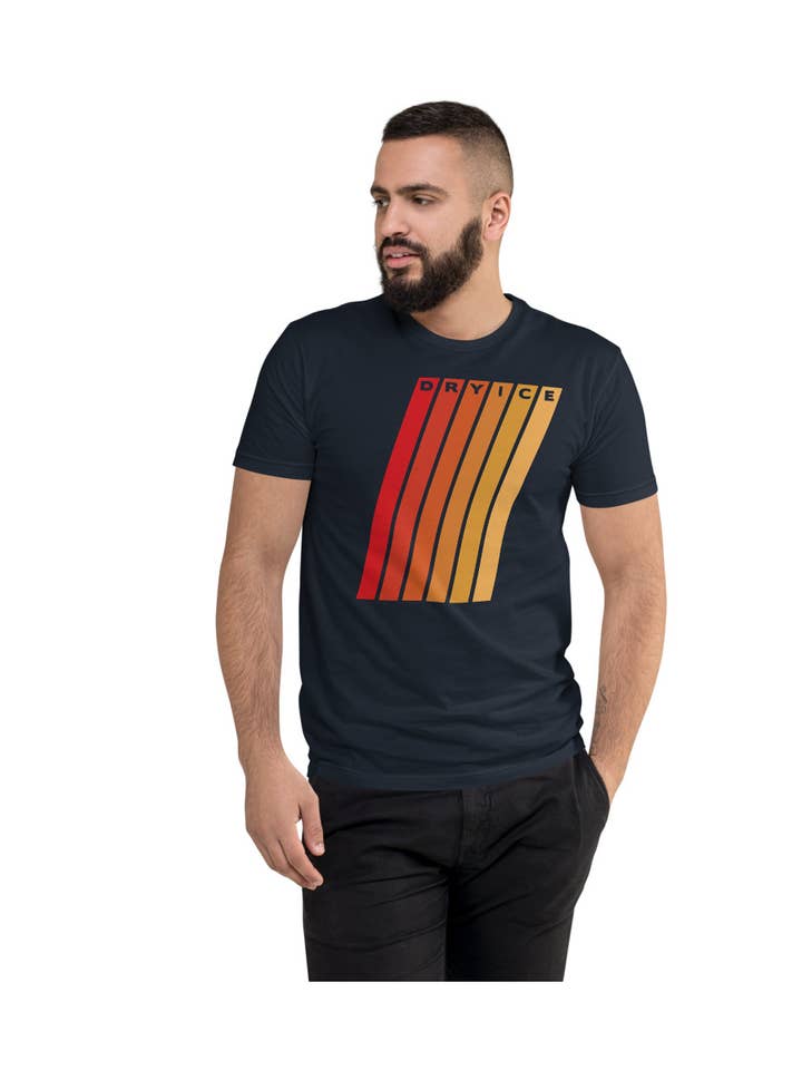 Fredrick T-Shirt Navy for wholesale by Sweats & Tees Ltd