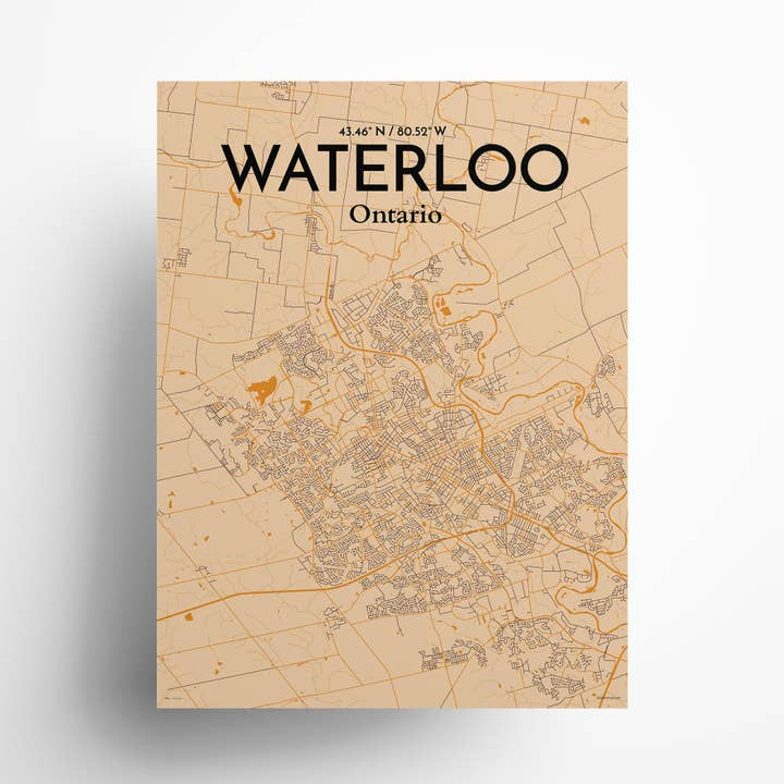 OurPoster.com - Wholesale Poster - Waterloo City Map Poster148