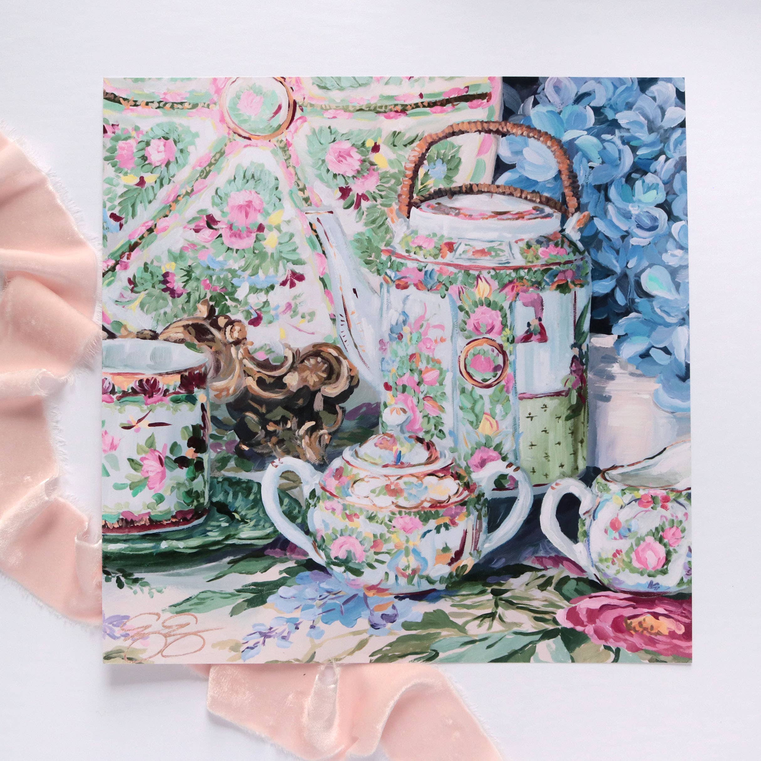 Elizabeth Alice Studio - Wholesale Art Print - Rose Canton Tea Set, a fine art print on paper1