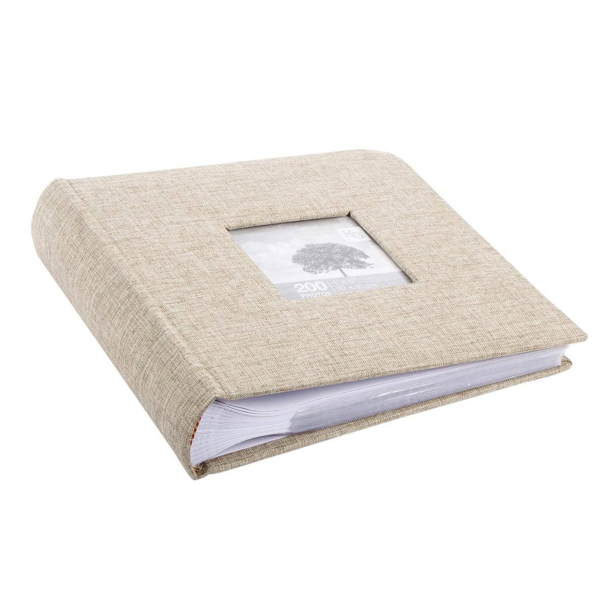 Beige Kiera Grace Linen 200Pkt 4X6 Memo Album for wholesale on Faire1