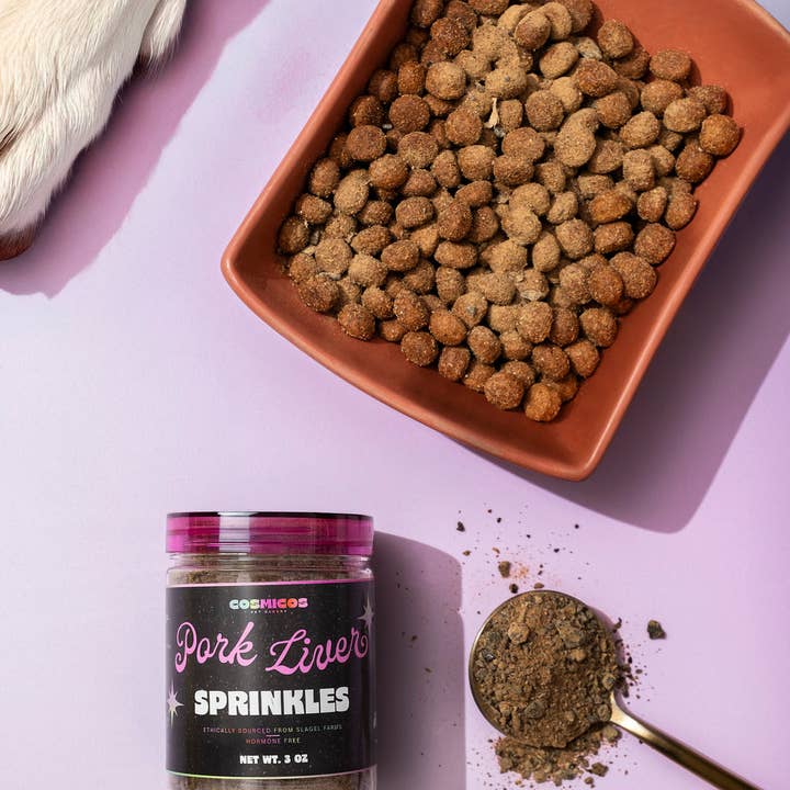 Pork Liver Sprinkles – High-Protein Topping for Cats & Dogs for wholesale by Cosmicos Pet Bakery