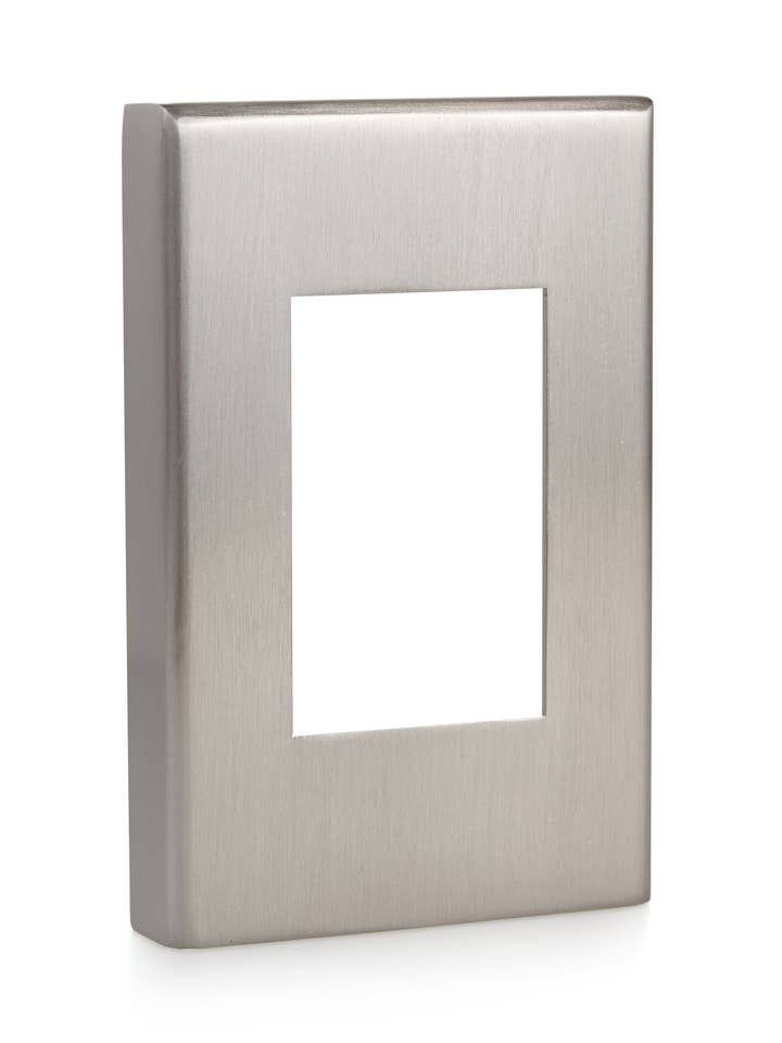 Satin Nickel Thermostat Cover for wholesale by LUXESTAT