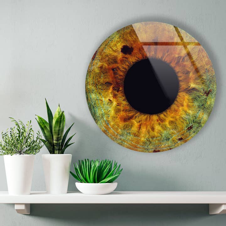 MyPhotostation - Vendita all'ingrosso Decorazione da parete 3D - Arte da parete in vetro temperato Eye Round7