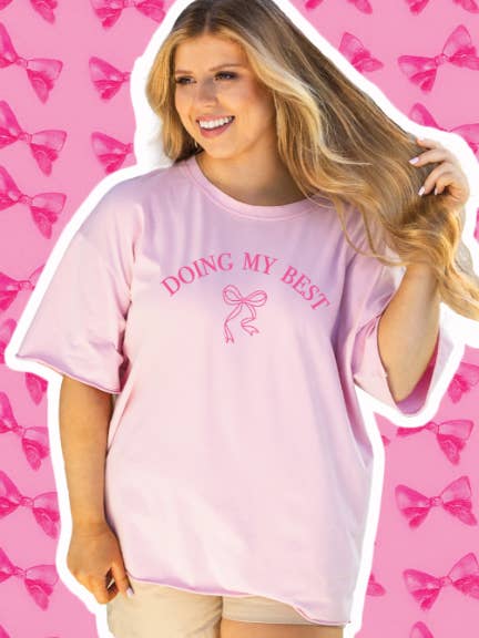 Faire de mon mieux sur un tee-shirt rose pour la vente par GRACE+EMMA by Southern Grace