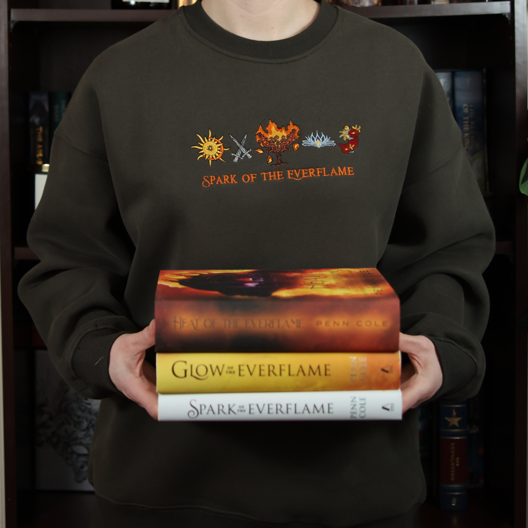 June Apothicarie - Wholesale Sweatshirt - Unisex - Spark of the Everflame Embroidered Luxury Sweat Shirt1