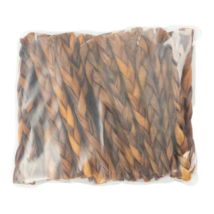 Jojo Modern Pets - Wholesale Pet treats – Dog - Braided Collagen Stick Dog Treat - 12" Thick (15/Bag)2