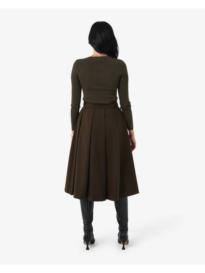 Forcast - Wholesale Skirt – Women’s - Forcast Women's Ryan Pleated Midi Skirt15