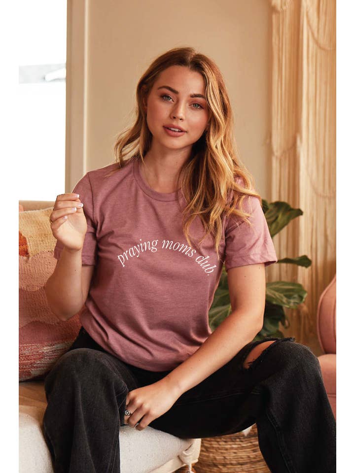 OAT COLLECTIVE - Wholesale Screen Printed T-Shirt - Women's - PRAYING MOMS CLUB Graphic T-Shirt8