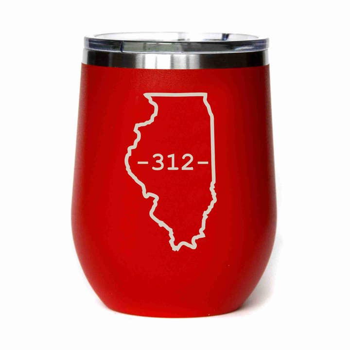 12 Oz or 16 oz. Customizable Tumbler State And Area Code for wholesale by Driftless Studios