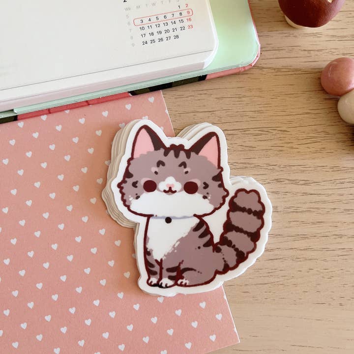 Cherry Rabbit - Wholesale Sticker - Tabby Cat Sticker1