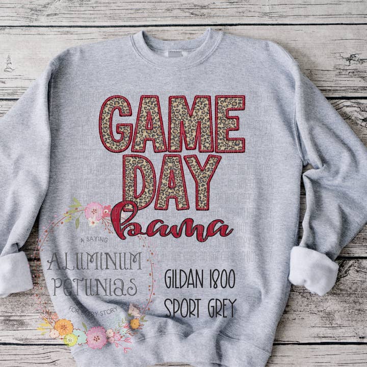 Aluminum Petunias - Wholesale Sweatshirt - Women's - Game Day Faux Embroidery Graphic Tee6