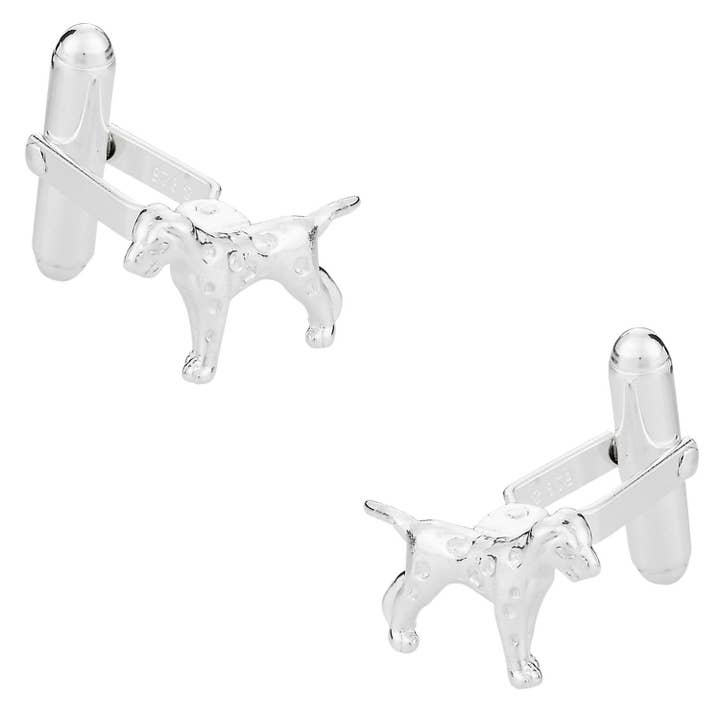 Cuff-Daddy - Wholesale Cufflinks - Dalmation Dog Cufflinks in Sterling Silver