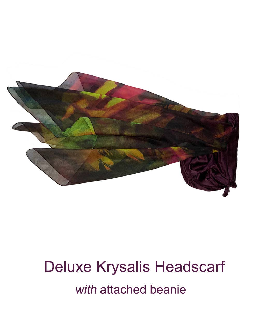 LuxCare Clothing - Wholesale Head Scarf - Women's - Fine Art Headscarf ~Wine7