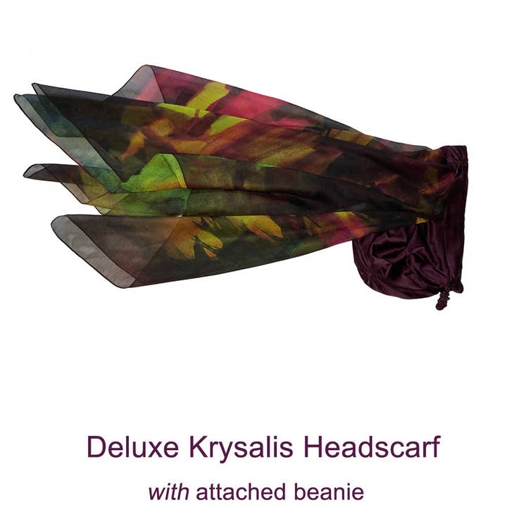 LuxCare Clothing - Wholesale Head Scarf - Women's - Fine Art Headscarf ~Wine7