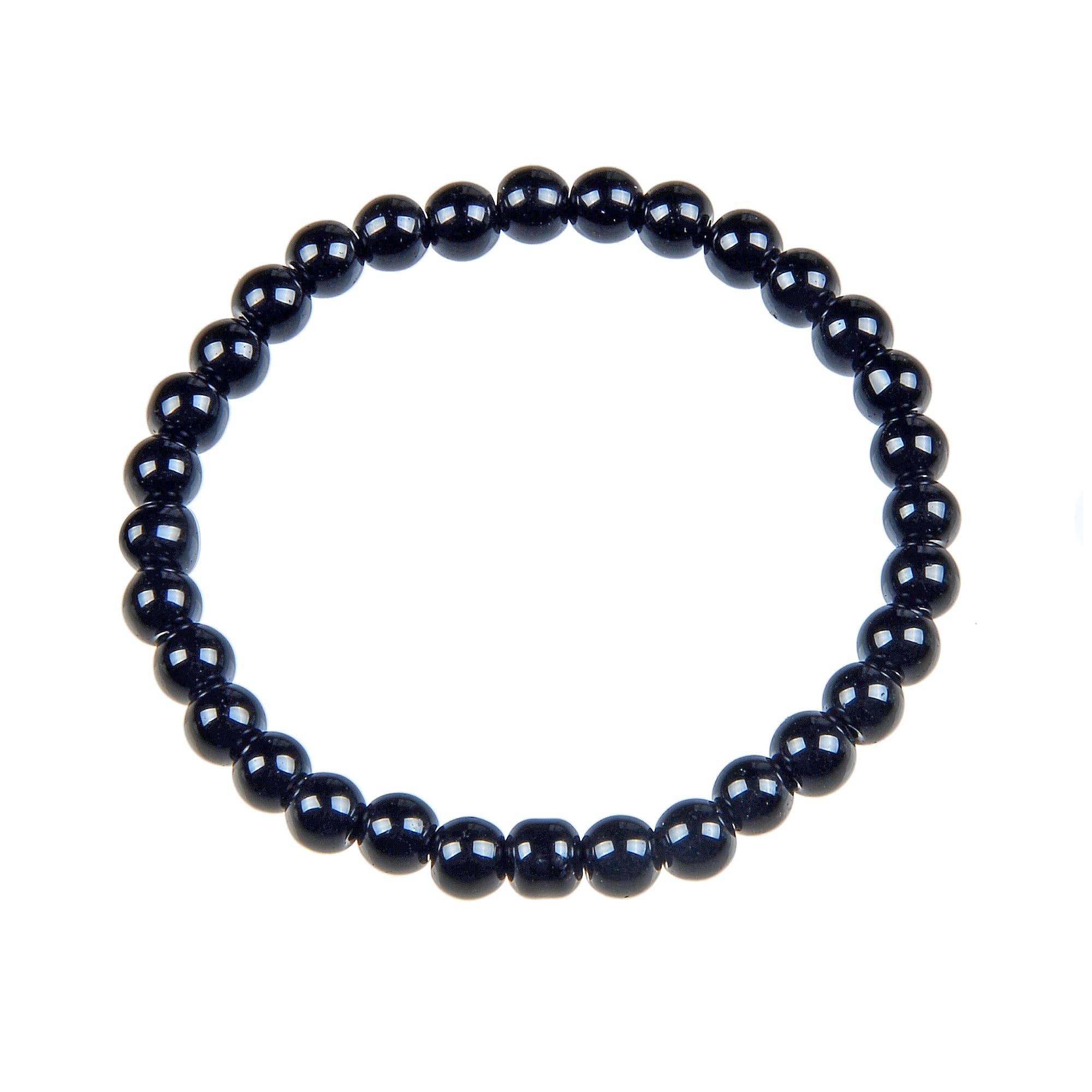 Ole – wholesale Pärlarmband – Svart onyxsten stretcharmband B1875-4MM4