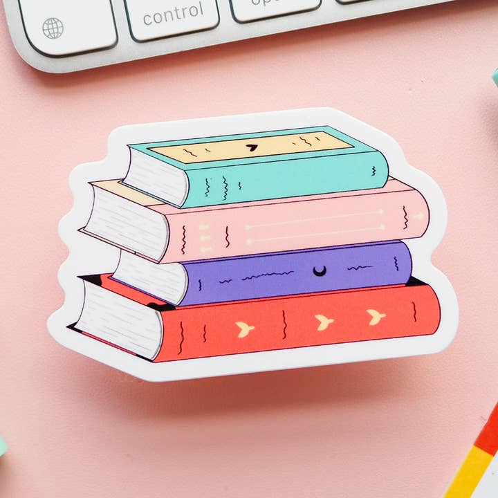 Pegatina de libro con bandera del orgullo sáfico para venta al por mayor de The Harpy Otter Co