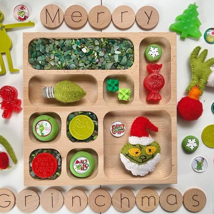 Sewing Seeds Play - Wholesale Christmas Decoration - One Felt Grinch Santa FaceÂ