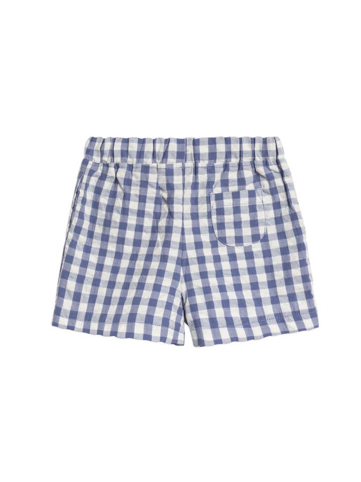 Colored Organics - Wholesale Shorts - Baby - Organic Baby & Kids Nixie Seersucker Short - Marino Gingham