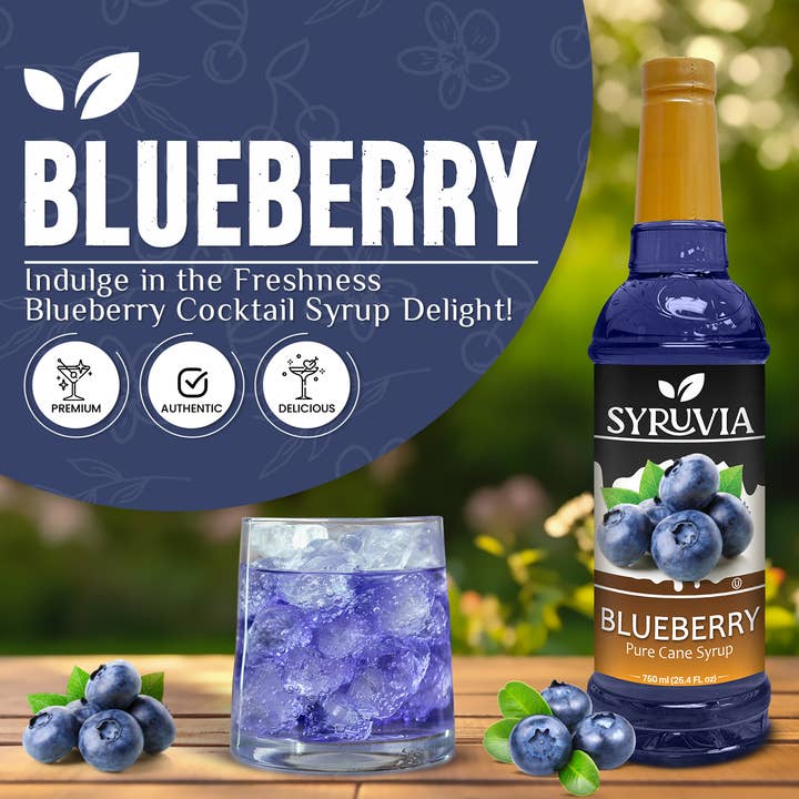 Syruvia - Wholesale Cocktail Mix/Syrup - Blueberry Syrup1