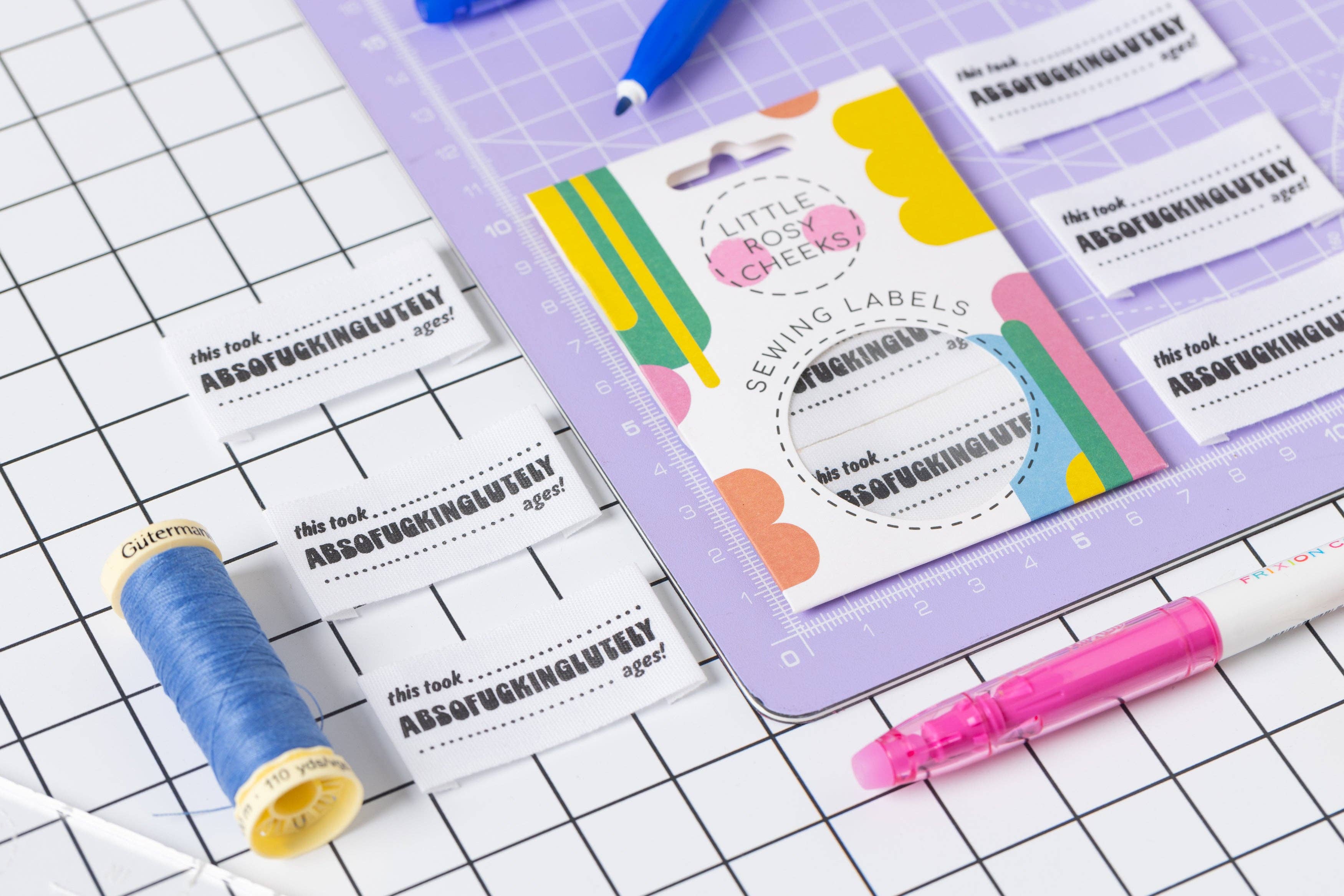 Little Rosy Cheeks - Wholesale Fabric - ABSOFUCKING LUTELY AGES - Sewing Labels Tags1