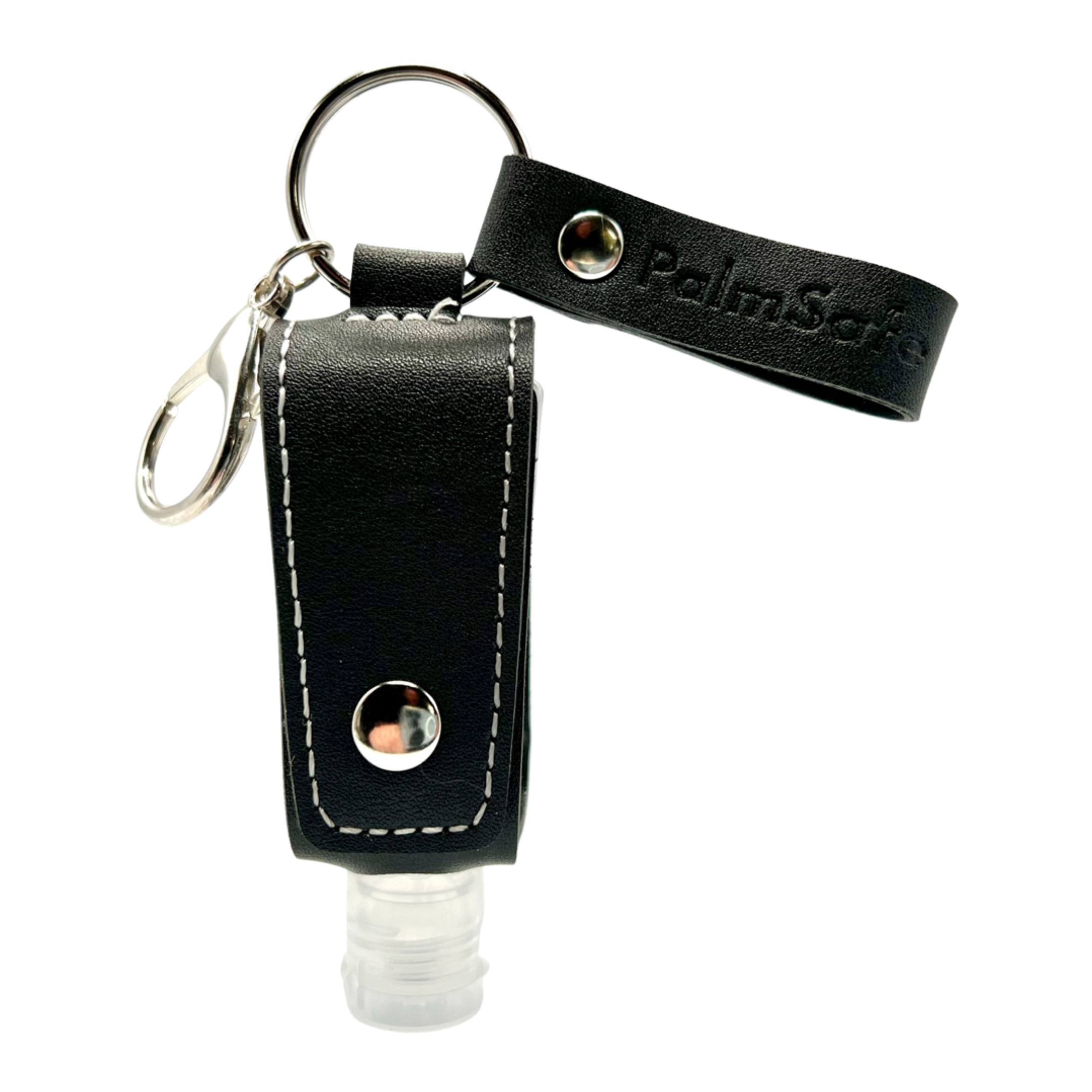 Palm Safe – wholesale Hand sanitiser – Keychain Leather Cased Refillable Hand Sanitiser Bottle5