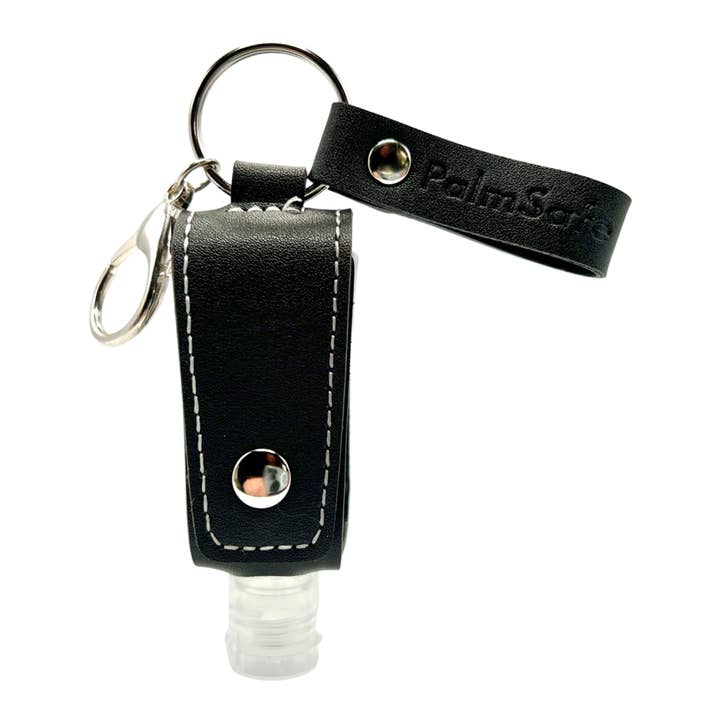 Palm Safe – wholesale Hand sanitiser – Keychain Leather Cased Refillable Hand Sanitiser Bottle5