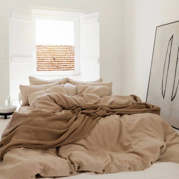 MagicLinen (We handle U.S. import procedures for you) – wholesale Sängkläder – Naturligt linne påslakan set (3st)0