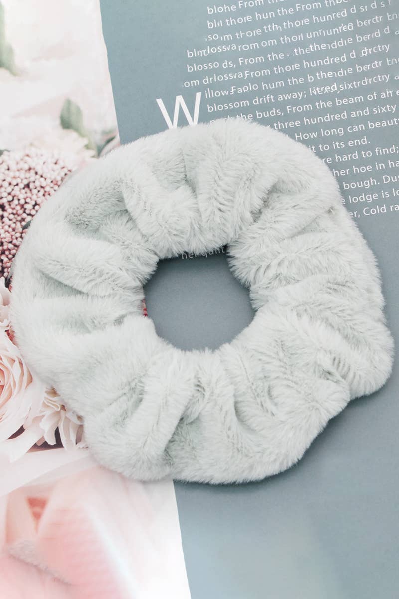 ACCITY - Wholesale Scrunchie - Women's - FLUFFY PLEATED SCRUNCHIE HAIR TIE_CWAHA01884
