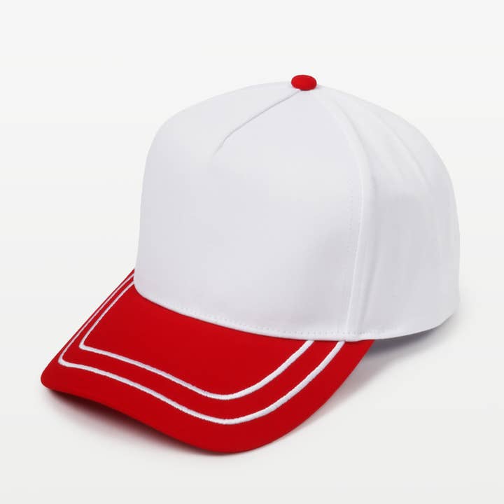 David And Young - Wholesale Baseball Cap - Unisex - Retro Stripe Brim Two Tone 5-Panel Cap13